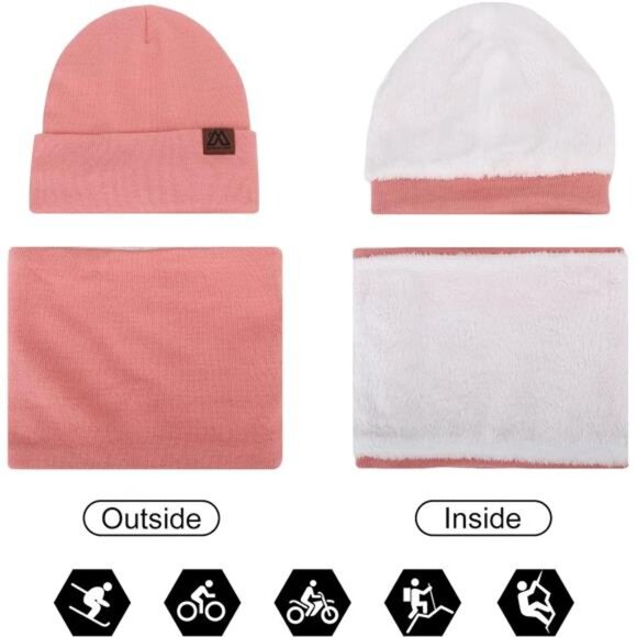 Winter Beanie Hat Scarf and Touch Screen Gloves 3-Piece Set, 2025 Cold Weather main image 8